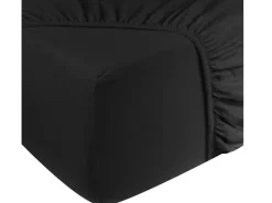 DoubleDry Jersey 90 x 200 cm hoeslaken - Black
