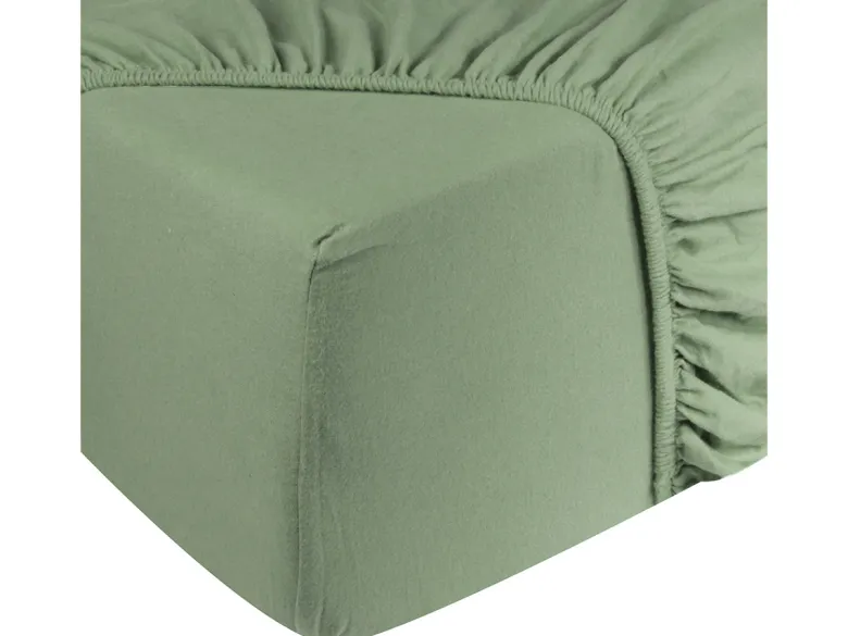 DoubleDry Jersey 160 x 200 cm hoeslaken - Old Green