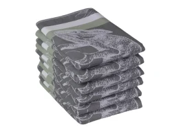 DoubleDry Jungle 50 x 70 cm set van 6 theedoeken - Grey