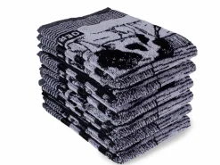 DoubleDry Koe 50 x 50 cm set van 6 keukendoeken - zwart
