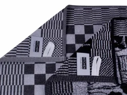 DoubleDry Koe 50 x 50 cm set van 6 keukendoeken - zwart