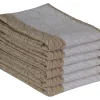 DoubleDry Leaves 50 x 70 cm set van 6 theedoeken - lichtbeige