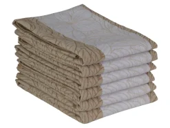 DoubleDry Leaves 50 x 70 cm set van 6 theedoeken - lichtbeige