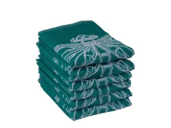 DoubleDry Libel 50 x 50 cm set van 6 keukendoeken - Teal