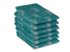 DoubleDry Libel 50 x 70 cm set van 6 theedoeken - Teal