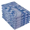 DoubleDry Schaatsen 50 x 70 cm set van 6 theedoeken - blauw