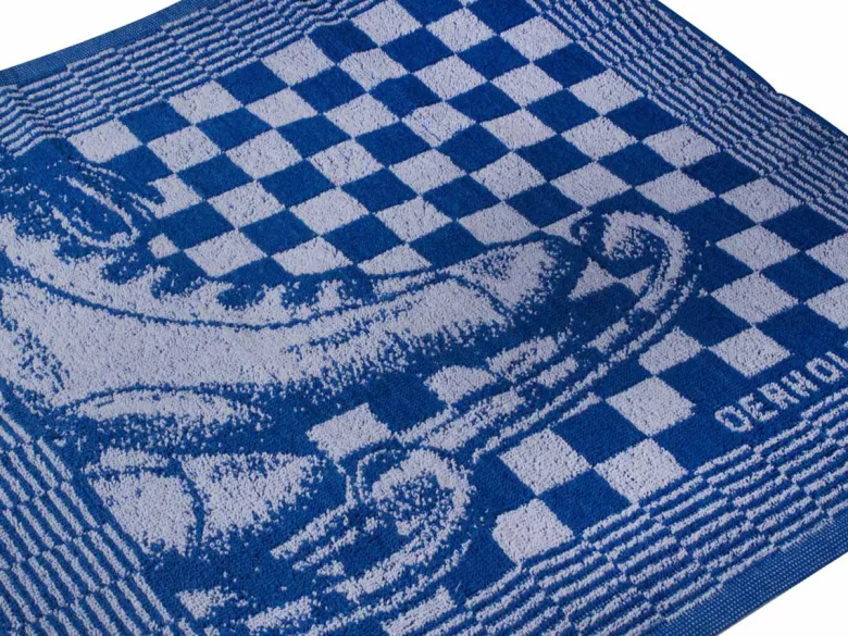 DoubleDry Schaats 50 x 50 cm set van 6 keukendoeken - blauw