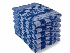 DoubleDry Schaats 50 x 50 cm set van 6 keukendoeken - blauw