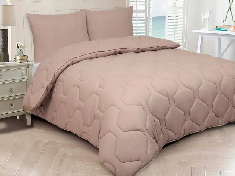 DoubleDry Taupe dekbed - 200 x 200 cm