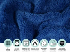 DoubleDry Teddy 130 x 170 cm plaid - Blue
