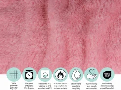 DoubleDry Teddy 130 x 170 cm plaid - Pink