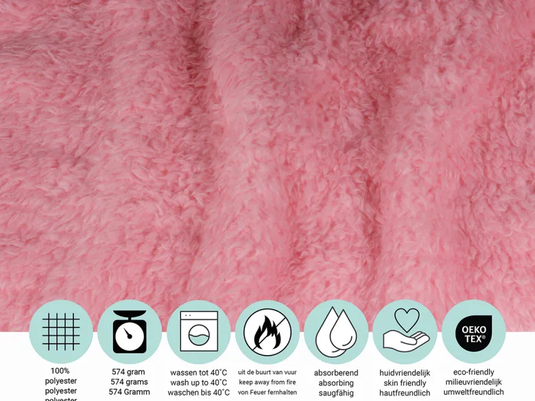 DoubleDry Teddy 130 x 170 cm plaid - Pink