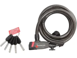 DoubleLock Coil Cable key kabelslot - 185 cm