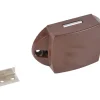 Drukknopslot met plaatje - brown