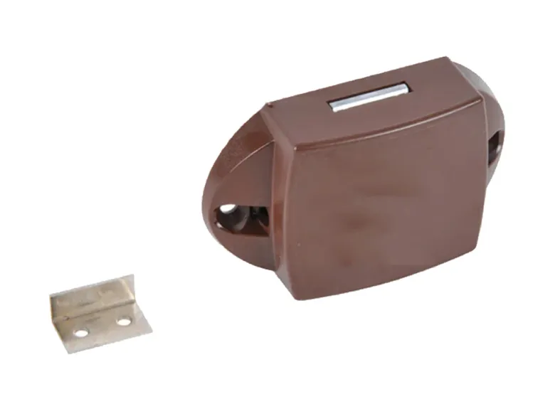 Drukknopslot met plaatje - brown