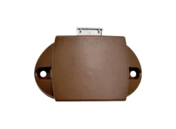 Drukknopslot met plaatje - brown