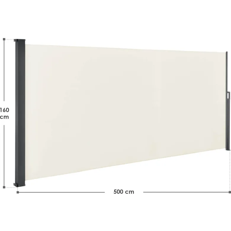 Dubai 500 x 160 beige windscherm