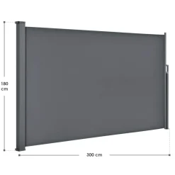 Dubai 300 x 180 grijs windscherm