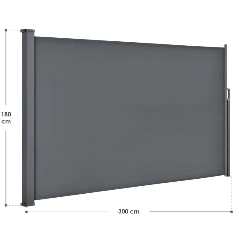 Dubai 300 x 180 grijs windscherm