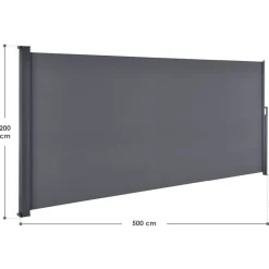 Dubai 500 x 200 grijs windscherm