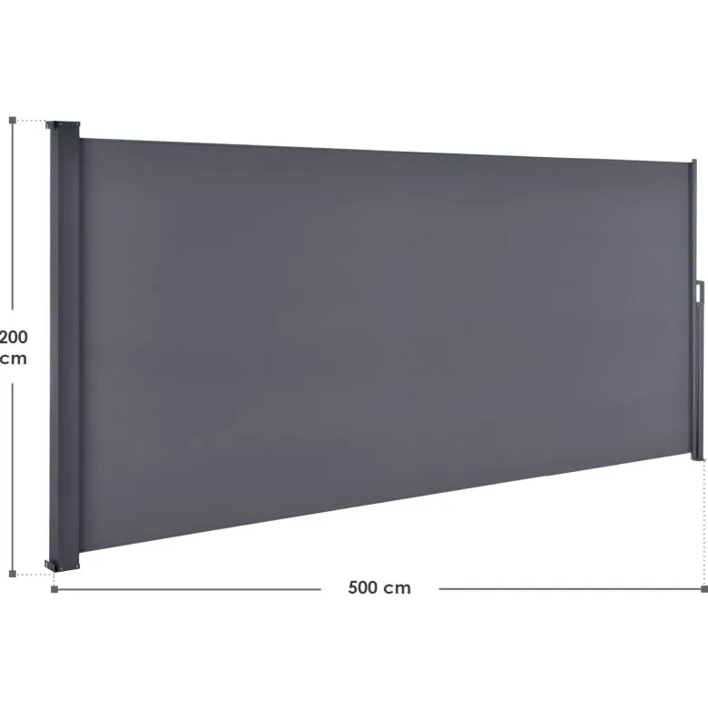 Dubai 500 x 200 grijs windscherm