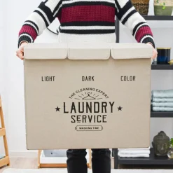DuneDesign 3 vakken wasmand - 84 liter