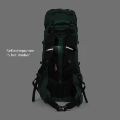 Dutch Mountains 65-75 liter backpack met regenhoes - Green