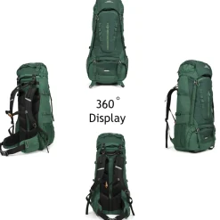 Dutch Mountains 65-75 liter backpack met regenhoes - Green