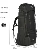 Dutch Mountains 65-75 liter backpack met regenhoes - Black