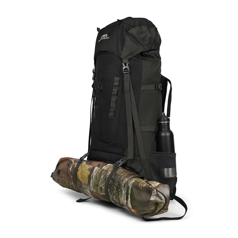 Dutch Mountains 65-75 liter backpack met regenhoes - Black