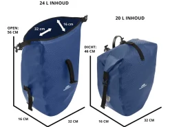 Dutch Mountains 24 liter enkele fietstas - Blue