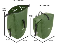Dutch Mountains 24 liter enkele fietstas - Green