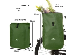 Dutch Mountains 28 liter 3 in 1 enkele fietstas - Green
