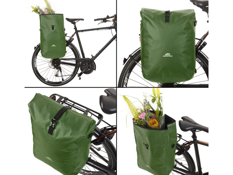 Dutch Mountains 28 liter 3 in 1 enkele fietstas - Green