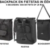 Dutch Mountains 28 liter 3 in 1 enkele fietstas - Black