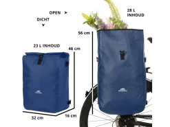 Dutch Mountains 28 liter 3 in 1 enkele fietstas - Blue