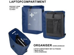 Dutch Mountains 28 liter 3 in 1 enkele fietstas - Blue