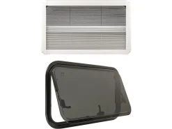 DWS Camping 900 x 450 mm getint klapraam met combihor