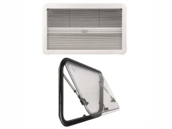 DWS Camping 800 x 400 mm klapraam met combihor - Transparent