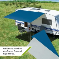 DWT Flora Blue Maat 5 caravanluifel - 400 x 240 cm