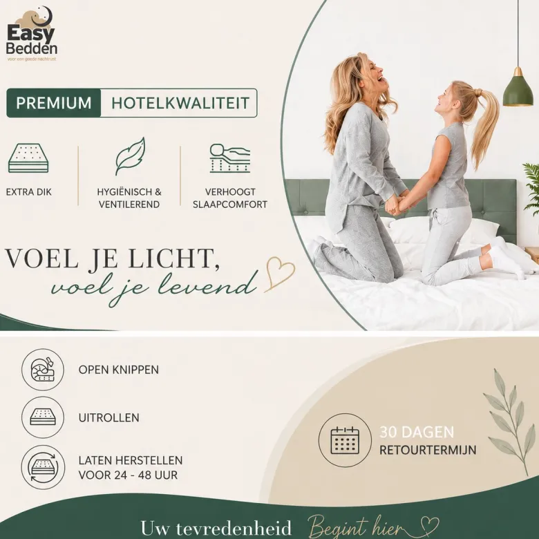 Easy Bedden Koudschuim HR45 matras - 190 x 70 x 20 cm