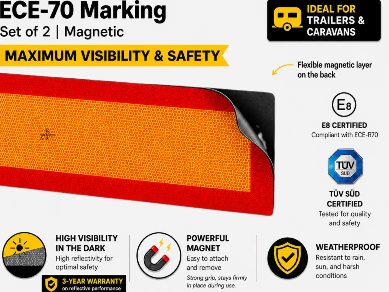 ECE-70 Markering Magneetsticker - Set van 2