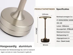 Eclips LED tafellamp - Silver