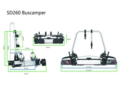 Enduro SD260 buscamper fietsendrager - silver