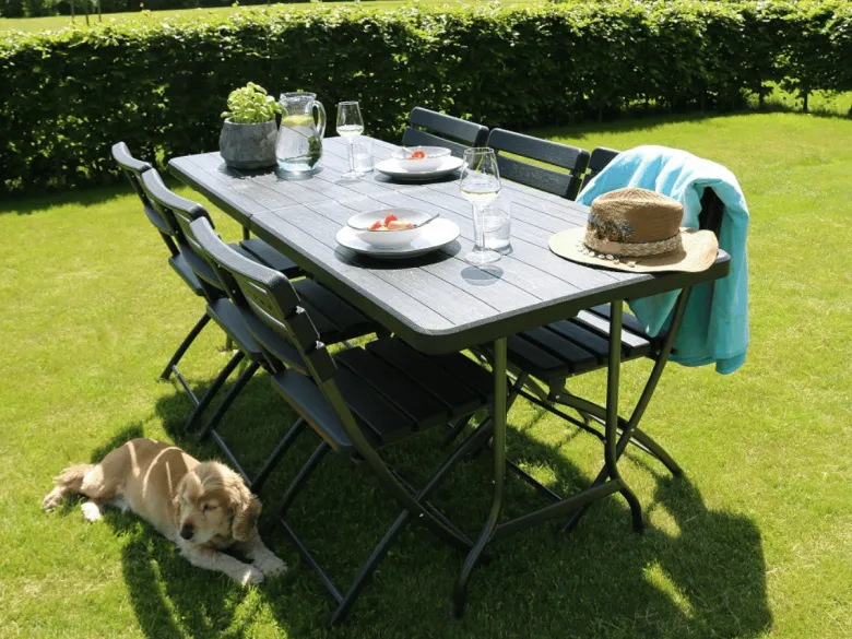 ERRO 180 x 74 cm campingtafel - Wood look