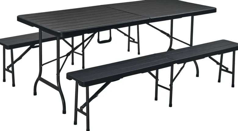 ERRO 180 x 74 cm campingtafel - Wood look