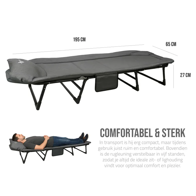 Eurocatch opvouwbaar veldbed - Grey