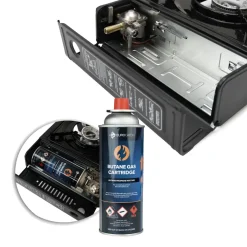 Eurocatch 2 pits gas kooktoestel met 12 cartridges