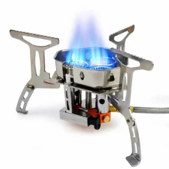 Eurocatch Turbo 6800 watt gasbrander met 4 gasflessen