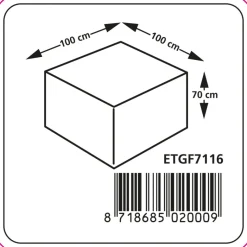 Eurotrail Cantonic 100x100 Grey loungeset/stoelhoes